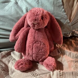 Jellycat Rose Pink Bunny Plush with Embroidered Tag